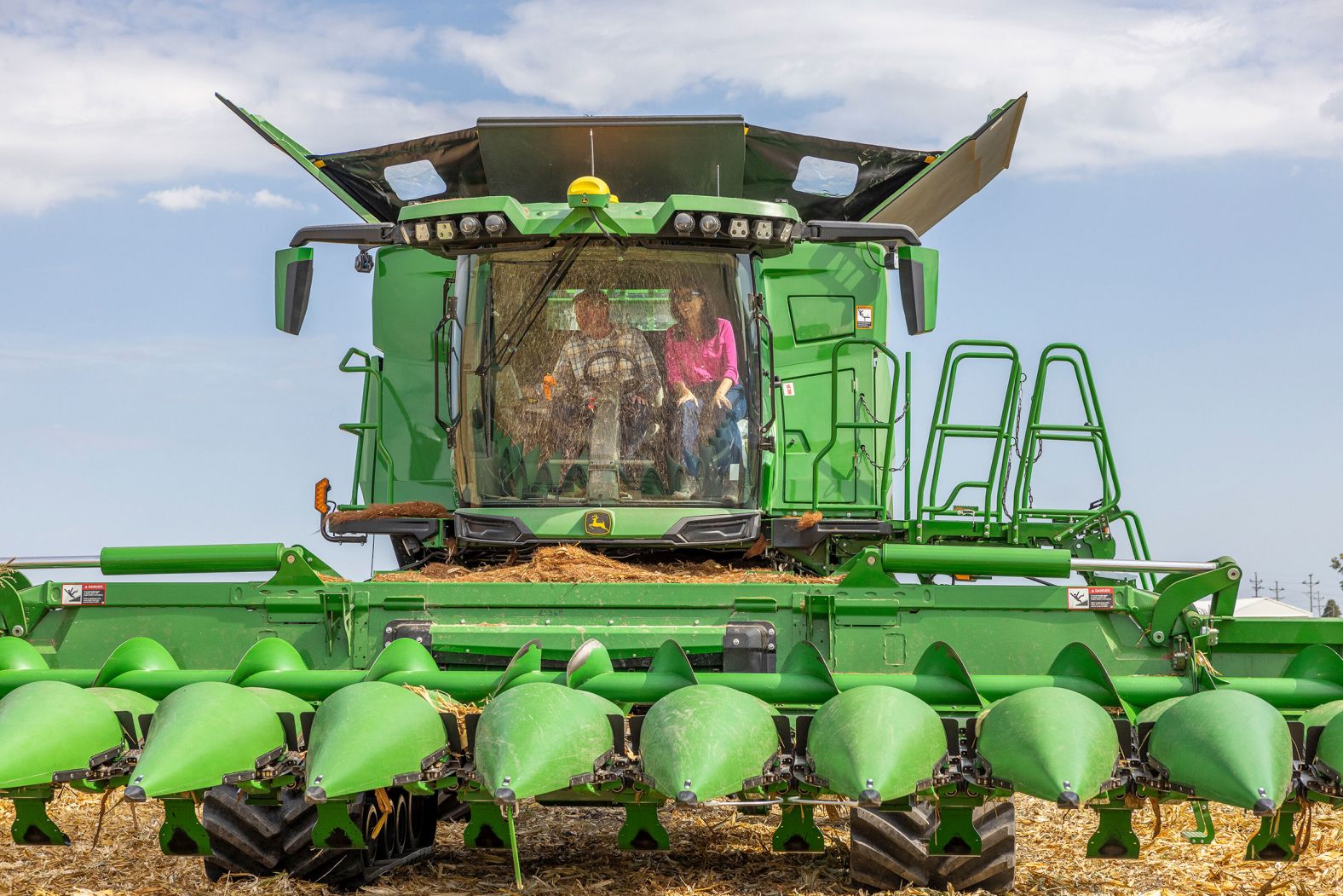 Haley visits a farm during a campaign stop in Grand Mound, Iowa, in September 2023.