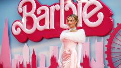 Margot Robbie attends The European Premiere Of "Barbie" at Cineworld Leicester Square on July 12, 2023 in London, England.