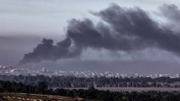 TOPSHOT - A picture taken from a position in southern Israel along the border with the Gaza Strip, shows smoke billowing over the Palestinian territory during Israeli bombardment on January 4, 2024, amid continuing battles between Israel and the militant group Hamas. (Photo by JACK GUEZ / AFP) (Photo by JACK GUEZ/AFP via Getty Images)