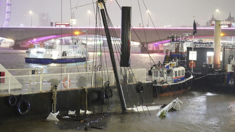 Europe extreme weather: boat sinks in London as deadly flooding hits ...