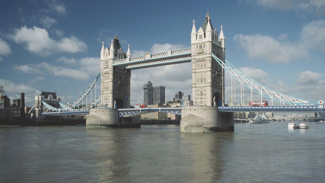 A view across the River Thames of Tower Bridge, London, circa 1970. (Photo by Archive Photos/Getty Images)