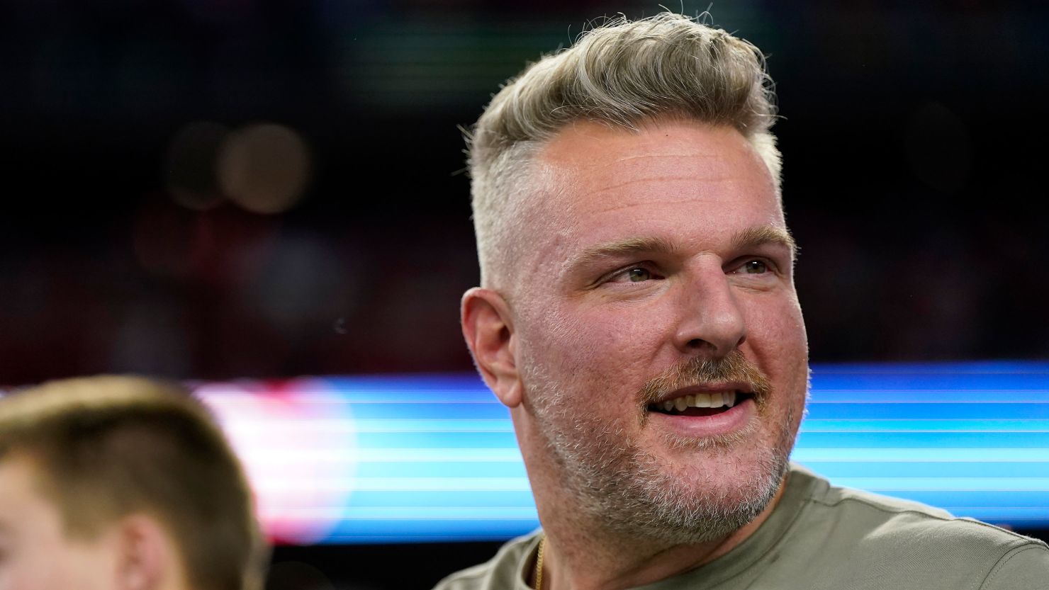 ESPN analyst Pat McAfee is seen before the Goodyear Cotton Bowl game between the Missouri Tigers and Ohio State Buckeyes at AT&T Stadium in Arlington, Texas, on December 29, 2023.