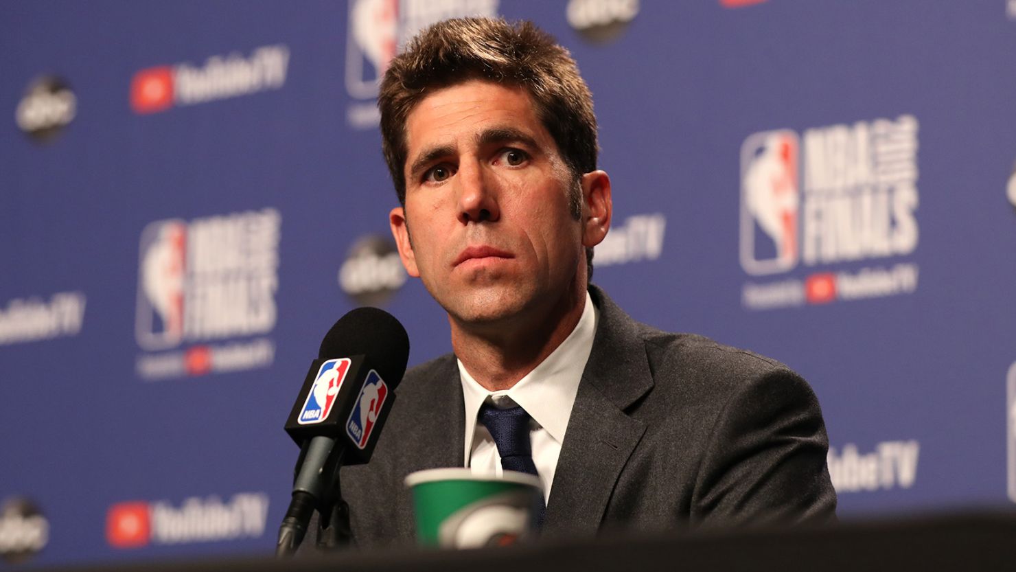 TORONTO, ON - JUNE 10: Golden State Warriors General Manager, Bob Myers, is interviewed after a game against the Toronto Raptors after Game Five of the 2019 NBA Finals on June 10, 2019 at Scotiabank Arena in Toronto, Ontario, Canada. NOTE TO USER: User expressly acknowledges and agrees that, by downloading and or using this photograph, User is consenting to the terms and conditions of the Getty Images License Agreement. Mandatory Copyright Notice: Copyright 2019 NBAE (Photo by Cole Burston/NBAE via Getty Images)