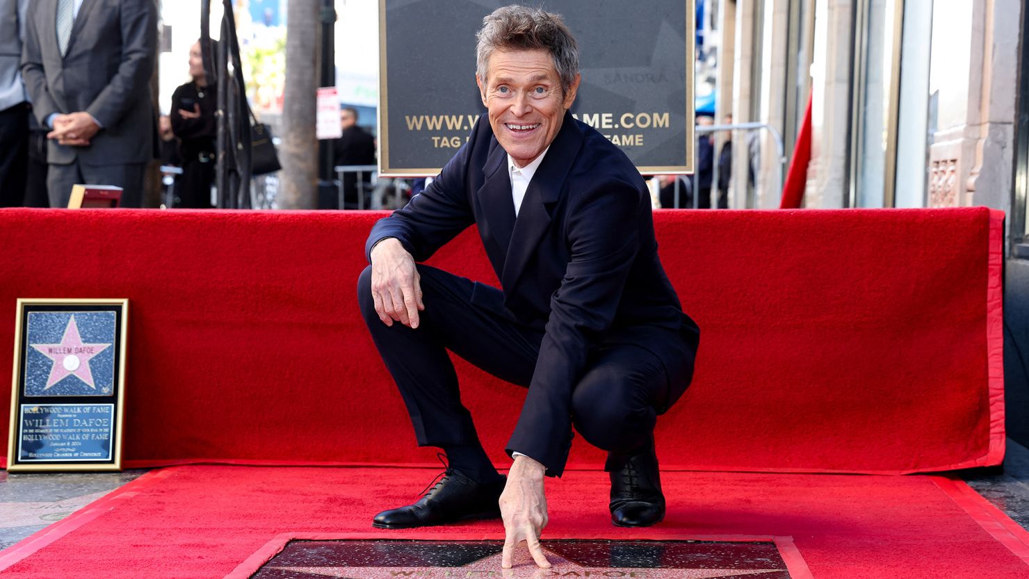 Actor Willem Dafoe unveils his star on the Hollywood Walk of Fame in Los Angeles, California, U.S. January 8, 2024. REUTERS/Mario Anzuoni