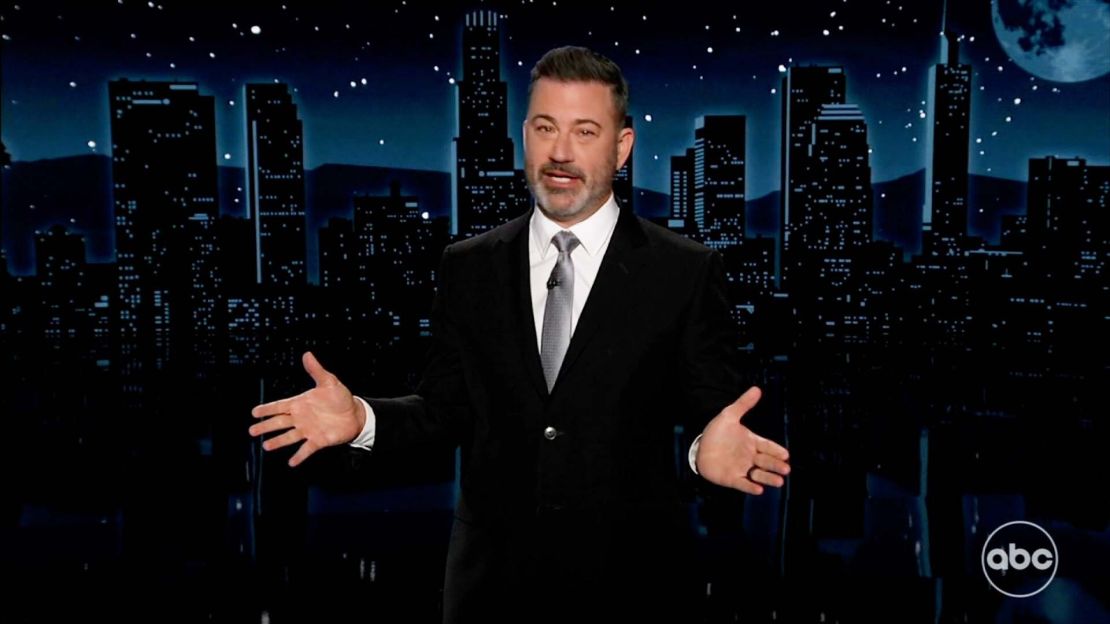 Jimmy Kimmel during his show on Monday, Jan. 8.