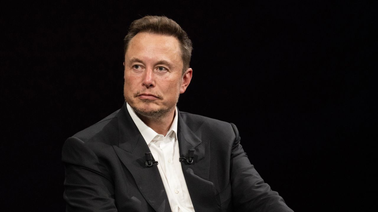 Elon Musk, billionaire and chief executive officer of Tesla, at the Viva Tech fair in Paris, France, on Friday, June 16, 2023. Musk predicted his Neuralink Corp. would carry out its first brain implant later this year. Photographer: Nathan Laine/Bloomberg via Getty Images