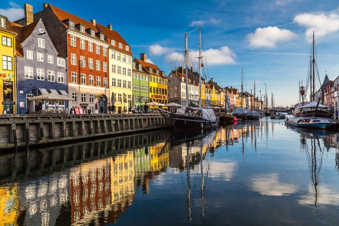 <strong>3. Denmark: </strong>Citizens of the countries holding third place in the ranking can enjoy visa-free access to 192 destinations around the world. (Pictured: Nyhavn, Copenhagen.) <br />