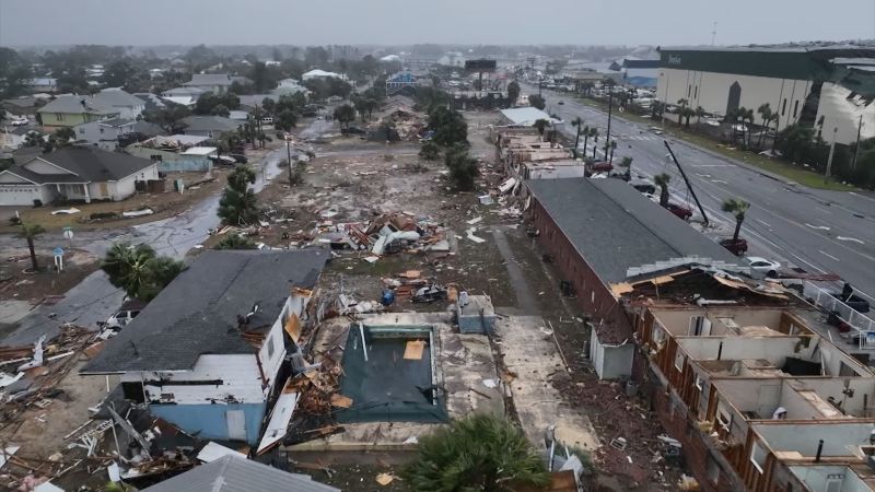 Florida Tornadoes: Beachfront Home Left Tilting To The Side, Supported ...