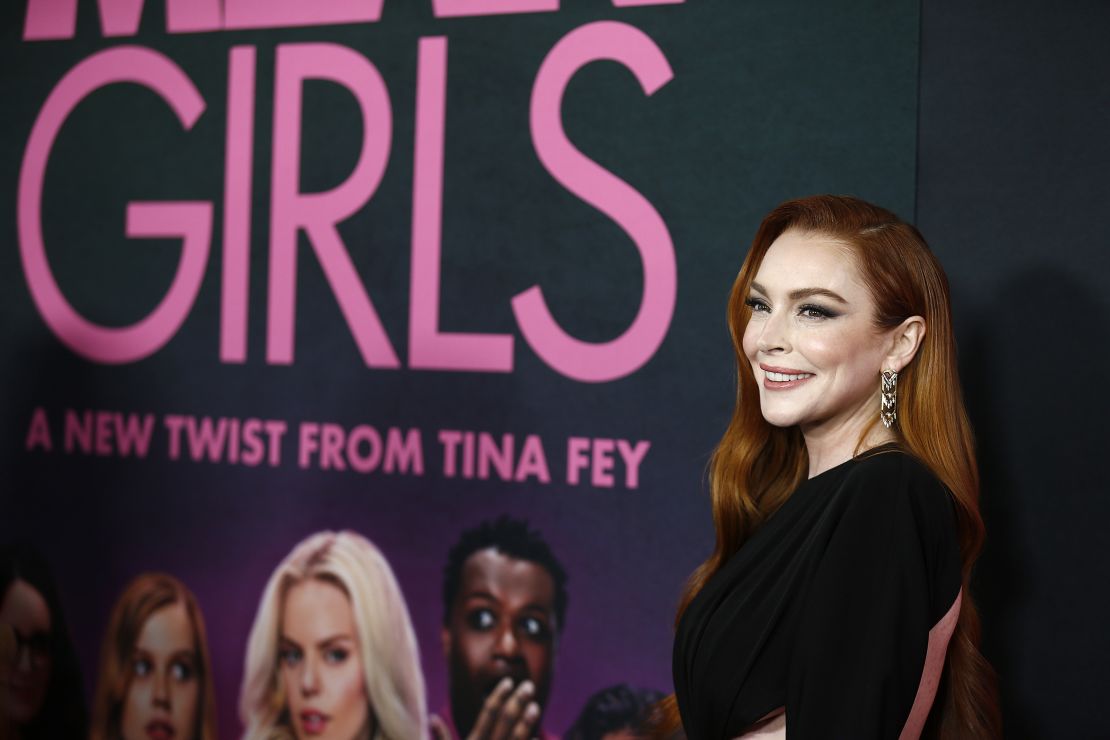 NEW YORK, NEW YORK - JANUARY 08: Lindsay Lohan attends the "Mean Girls" New York premiere at AMC Lincoln Square Theater on January 08, 2024 in New York City. (Photo by John Lamparski/WireImage)