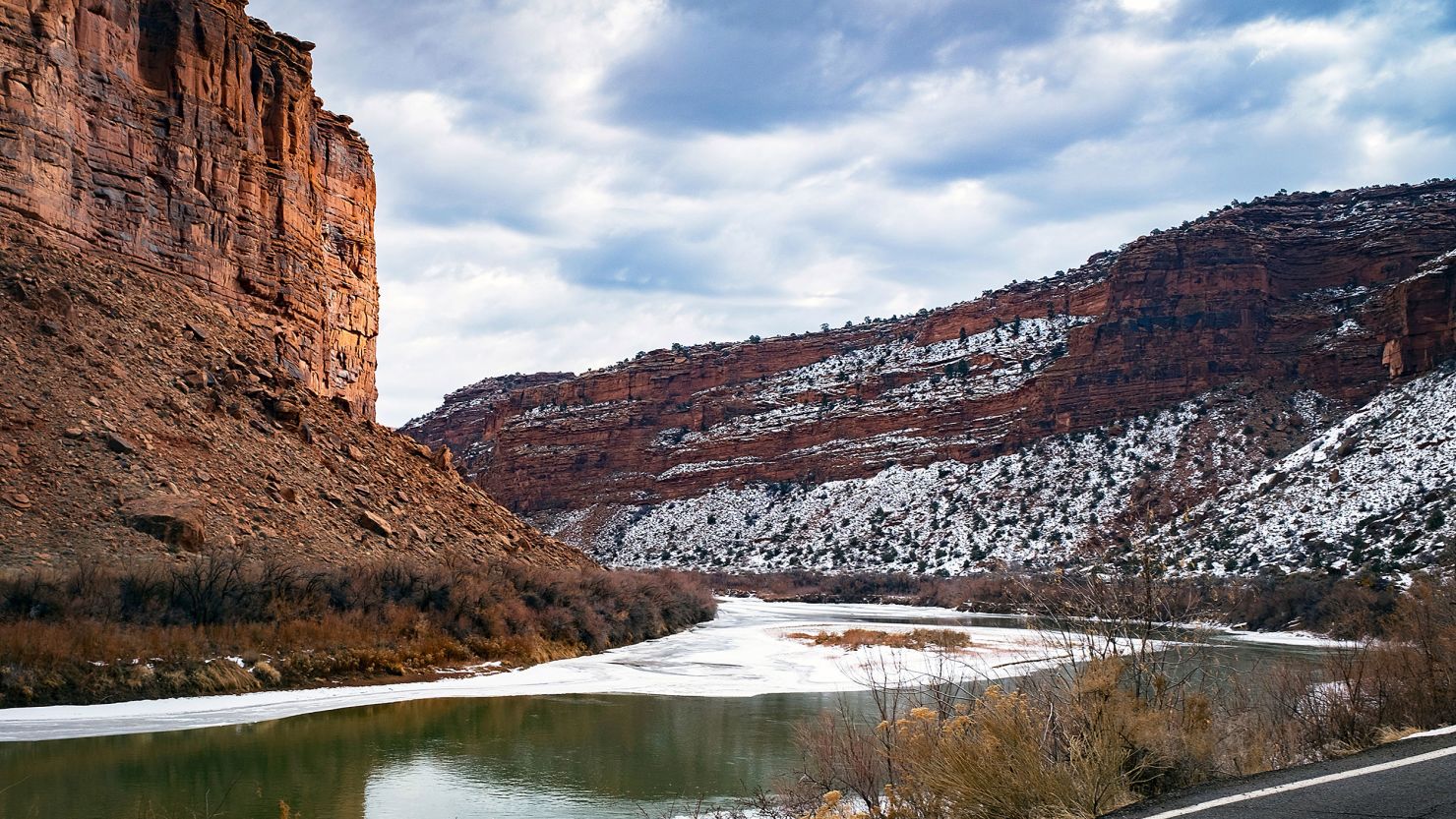 A new analysis found a declining trend in snowpack across 82 out of 169 major Northern Hemisphere river basins, including the Colorado River in the US, which winds its way along the state of Utah.