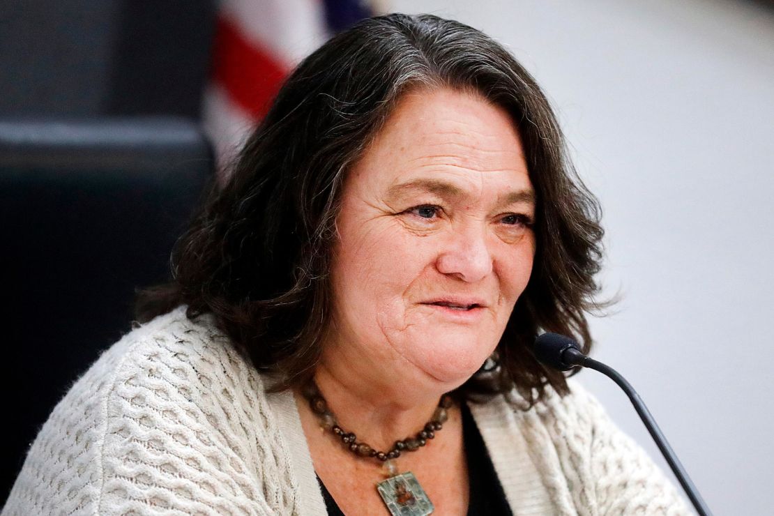 Cochise County Supervisor Peggy Judd at a public meeting on Thursday, Dec. 1, 2022, in Sierra Vista, Arizona.