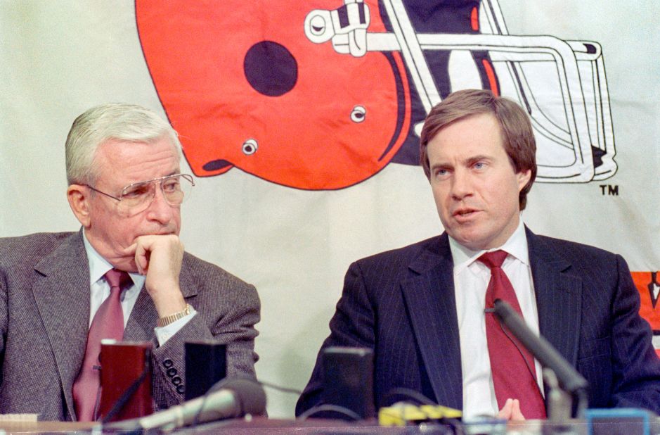 Belichick earned his first head-coaching job with the Cleveland Browns in 1991. He was let go in the franchise's acrimonious move to Baltimore a few years later.