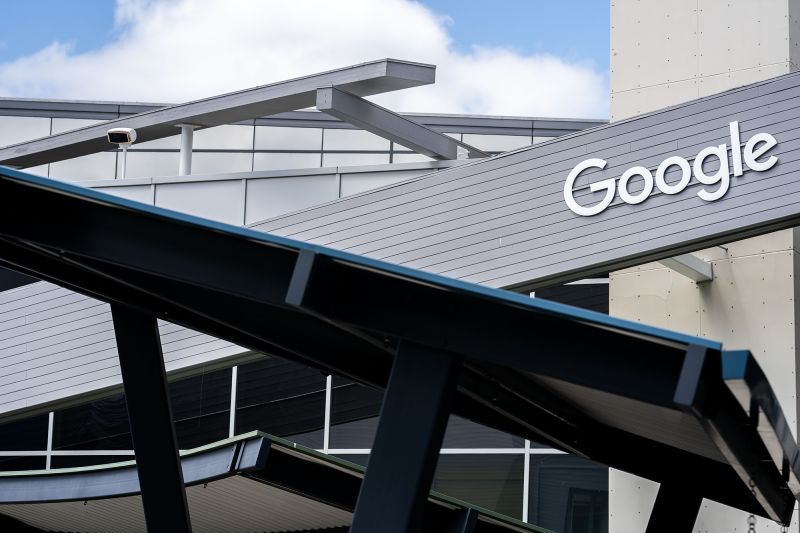 MOUNTAIN VIEW, CALIFORNIA - MAY 10, 2023: Google campus in Mountain View, California on Wednesday May 10, 2023. (Melina Mara/The Washington Post via Getty Images)