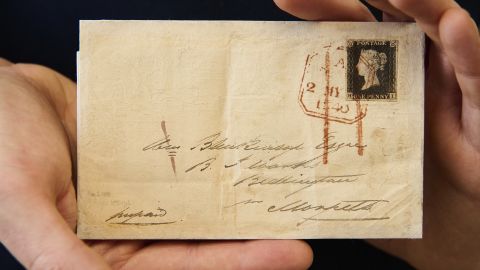 First ever piece of mail sent using a stamp to be auctioned for up to $2.5 million