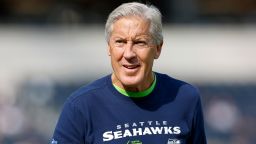 INGLEWOOD, CA - NOVEMBER 19: Seattle Seahawks head coach Pete Carroll walks on the field prior to an NFL regular season game between the Seattle Seahawks and the Los Angeles Rams on November 19, 2023, at SoFi Stadium in Inglewood, CA. (Photo by Brandon Sloter/Icon Sportswire via Getty Images)