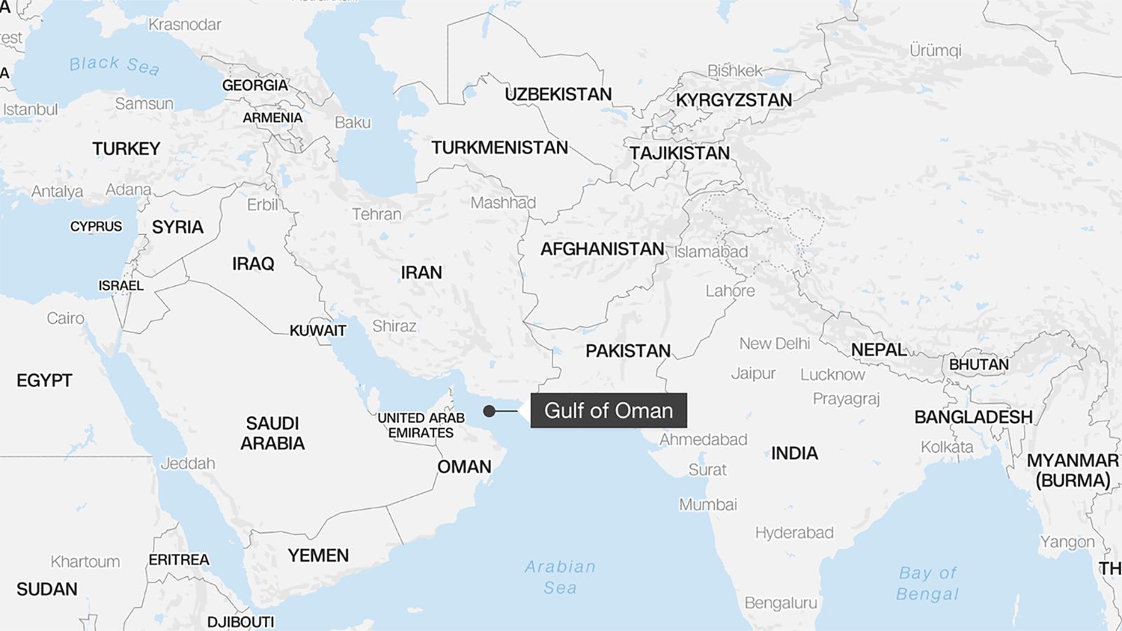 Iran seizes oil tanker with links to US in Gulf of Oman