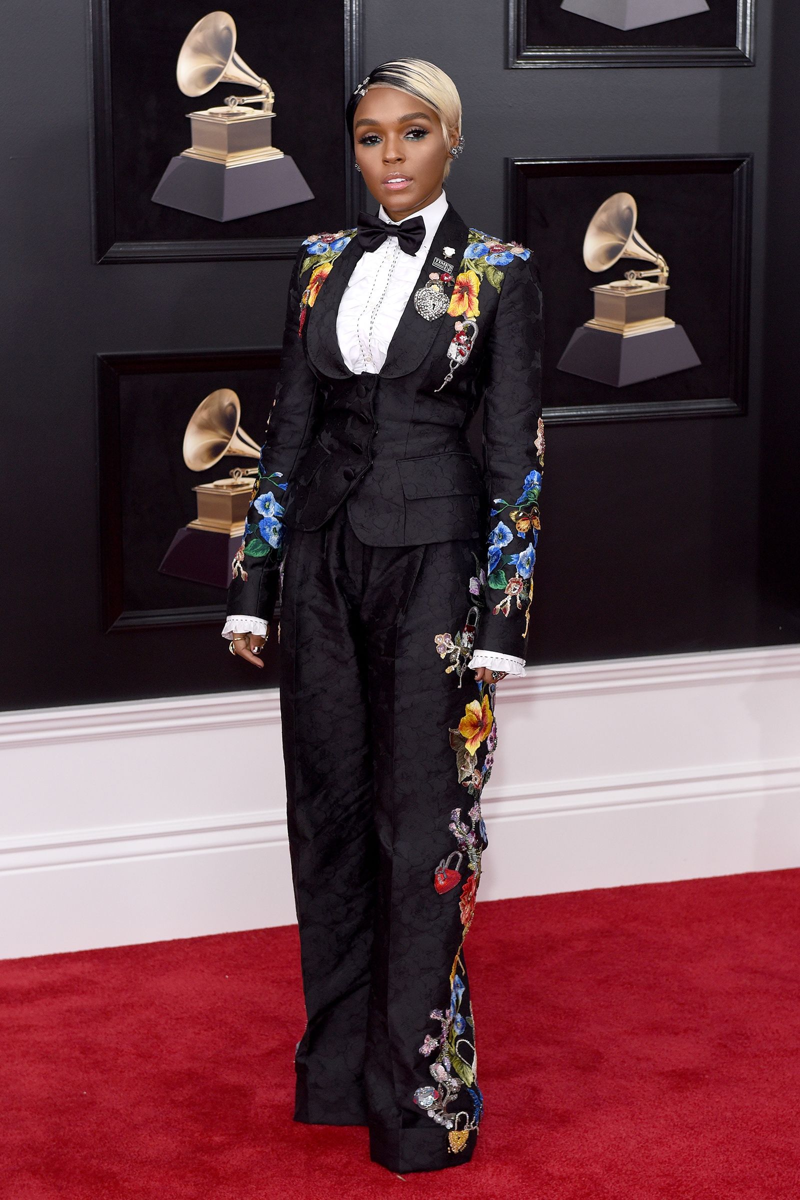 Janelle Monae attends the 60th Annual GRAMMY Awards - Arrivals at Madison Square Garden on January 28, 2018 in New York City.