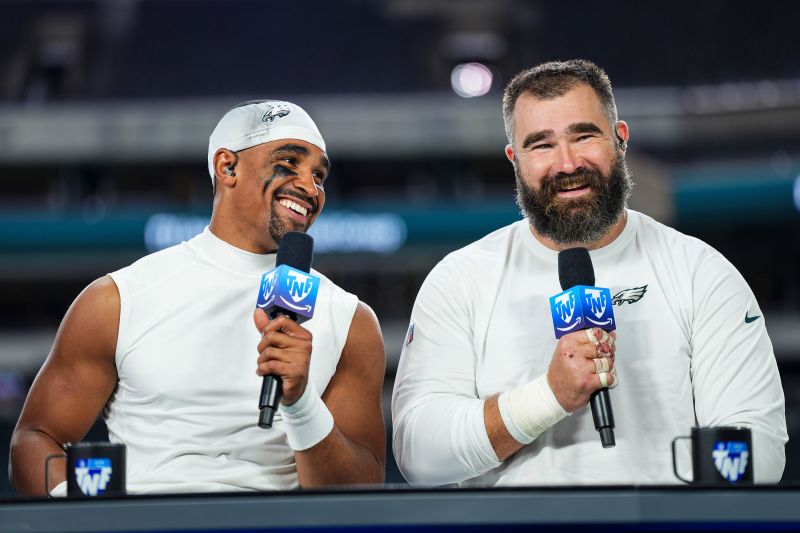 Alongside Hurts, star center Jason Kelce is integral to the play.