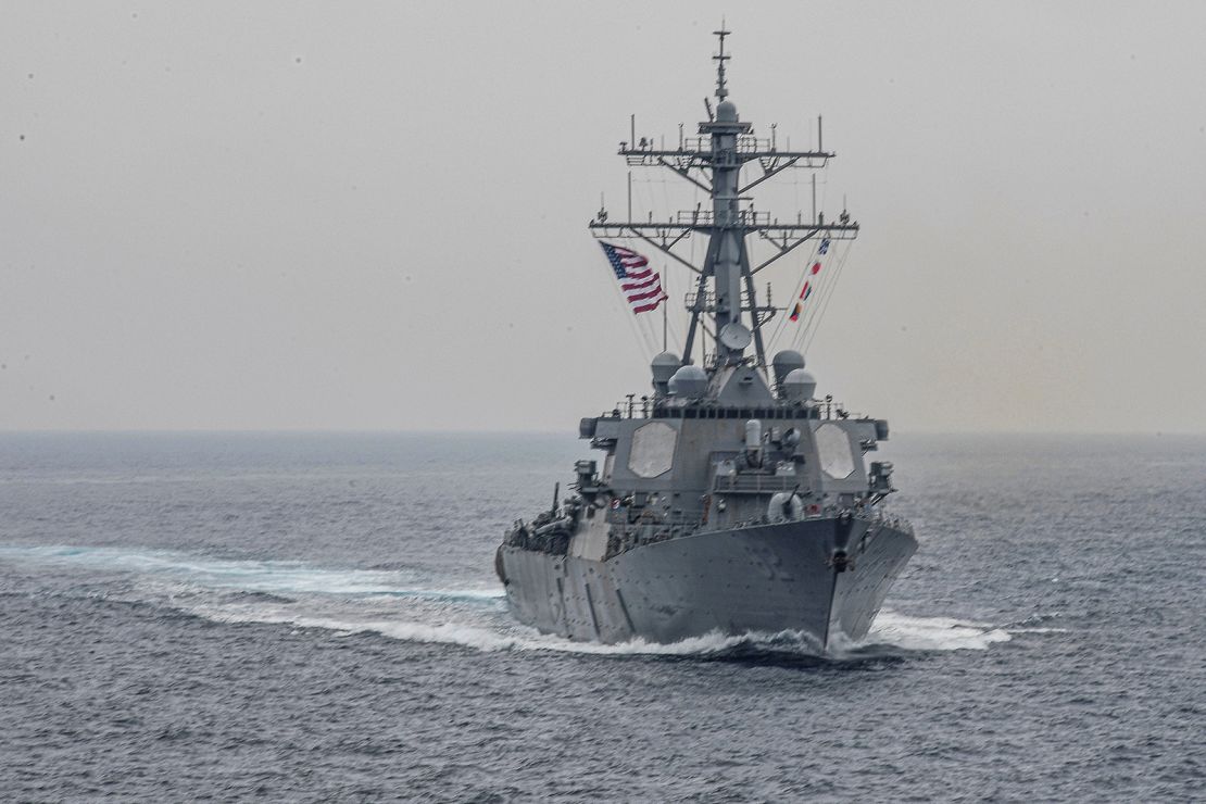 The Arleigh Burke-class guided-missile destroyer USS Fitzgerald sails in formation during a bilateral exercise between USS Carl Vinson and USS Ronald Reagan carrier strike groups and the Japanese Maritime Self-Defense Force (JMSDF) in the Sea of Japan, in this June 1, 2017.