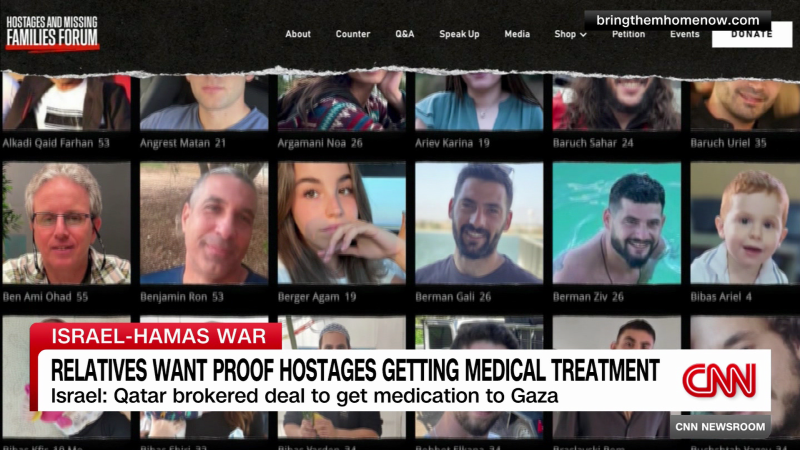 Families of Israeli hostages demand visual proof they are receiving medicines