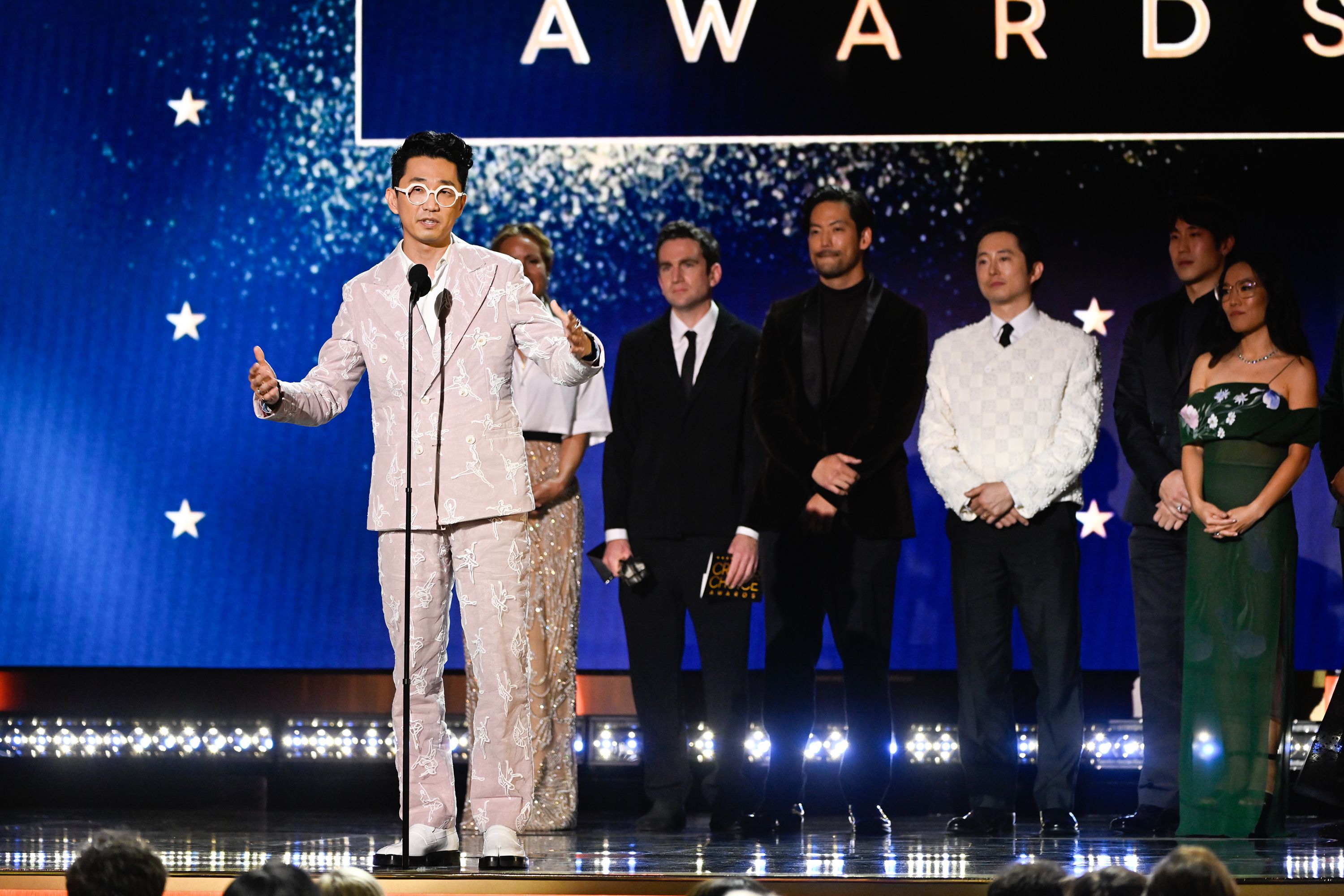 Lee Sung Jin, writer and creator of "Beef," accepts the award for  best limited series.