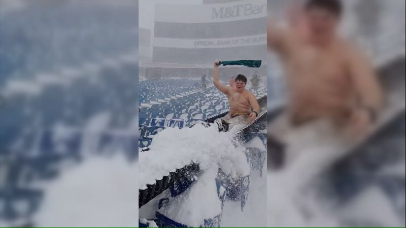 Watch Buffalo Bills Fan Slide Down Stadium Stairs CNN   240115130419 Buffalo Bills Stadium Thumbnail 