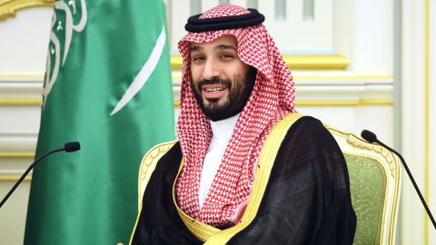 This pool photograph distributed by Russian state agency Sputnik shows Saudi Crown Prince Mohammed bin Salman attending a meeting with Russia's President in Riyadh on December 6, 2023. (Photo by Sergei SAVOSTYANOV / POOL / AFP) (Photo by SERGEI SAVOSTYANOV/POOL/AFP via Getty Images)