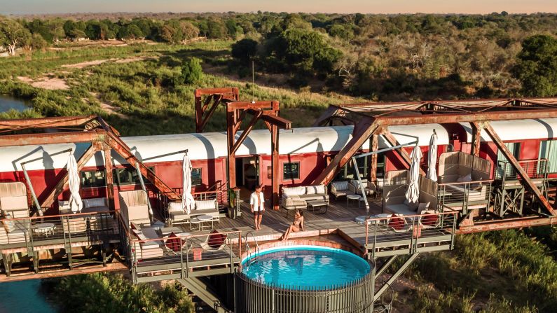 Kruger Shalati: The Train on the Bridge is a luxury hotel made up of renovated carriages spanning a historic bridge in the middle of Kruger National Park, in South Africa. <strong>Look through the gallery to see more.</strong>
