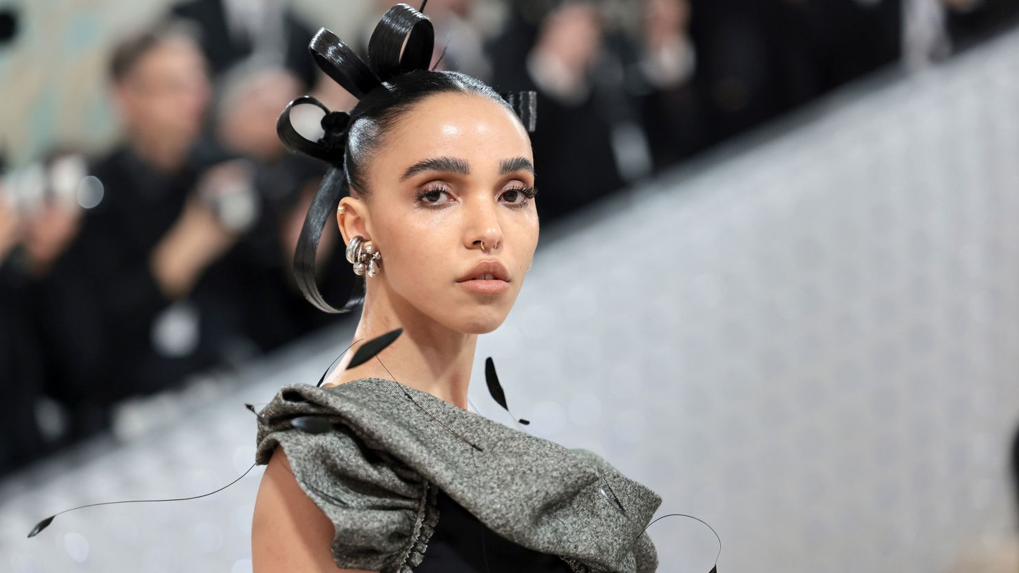 NEW YORK, NEW YORK - MAY 01: FKA twigs attends The 2023 Met Gala Celebrating "Karl Lagerfeld: A Line Of Beauty" at The Metropolitan Museum of Art on May 01, 2023 in New York City. (Photo by Jamie McCarthy/Getty Images)