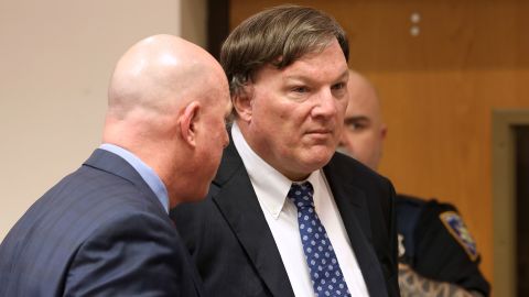 RIVERHEAD, NEW YORK - JANUARY 16:  Alleged Gilgo serial killer Rex Heuermann appears before Judge Timothy P. Mazzei with his attorney Michael Brown at Suffolk County Court on January 16, 2024 in Riverhead, New York. Heuermann has been indicted in the death of a fourth woman, Maureen Brainard-Barnes. Heuermann's arrest came more than a decade after the disappearance of four women whose bodies were found within a quarter mile of each other wrapped in hunting camouflage burlap along remote Gilgo Beach on Long Island's South Shore. (Photo by James Carbone-Pool/Getty Images)