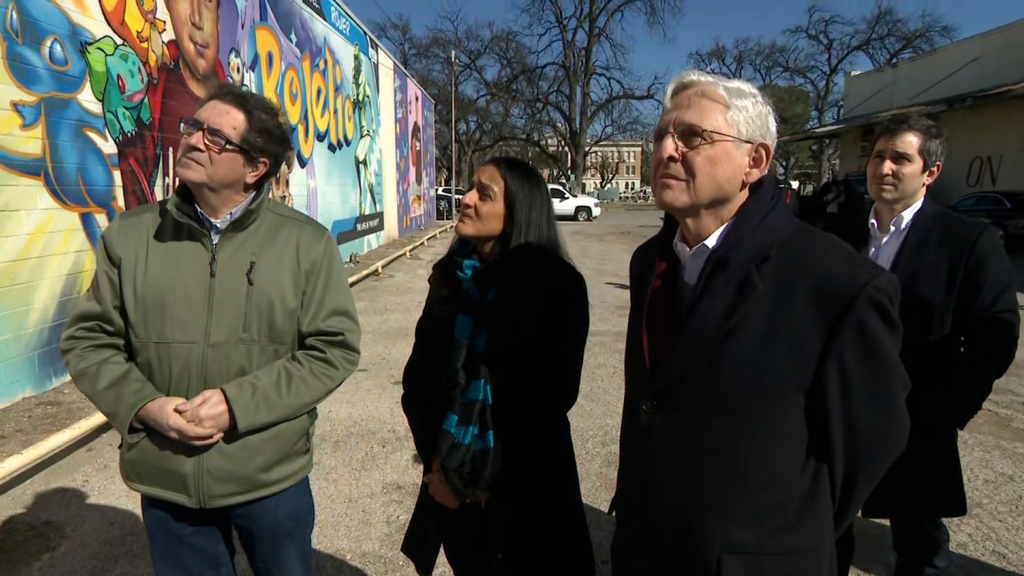 Attorney General Merrick Garland takes a tour of Uvalde, Texas, on January 17, 2024.