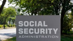 The sign for the Social Security Administration in Madison, Wis., on July 25, 2021. (Photo/Jon Elswick)