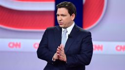 Florida Gov. Ron DeSantis takes part in a CNN town-hall event on Tuesday, January 16.