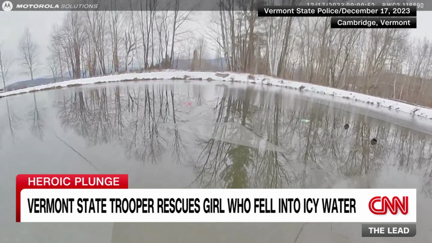 Vermont state trooper rescues girl who fell into icy water | CNN