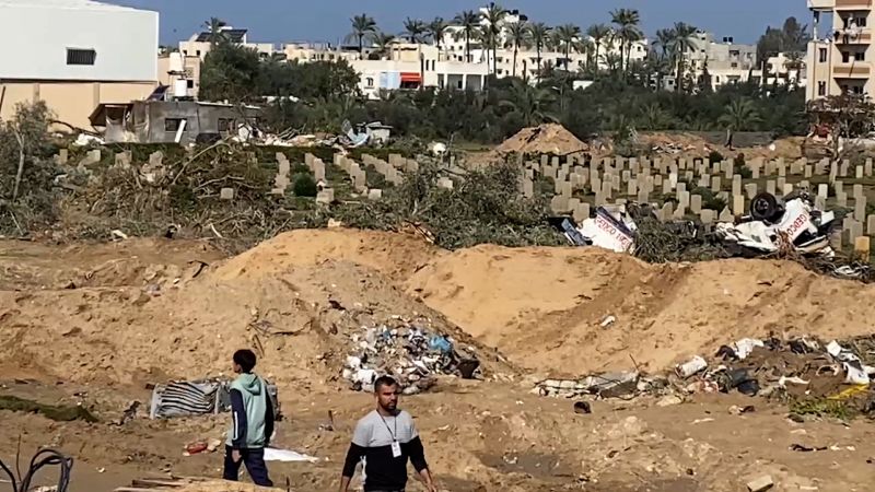 Video: CNN witnessed first-hand results of Israel’s bulldozing of graveyards in Gaza