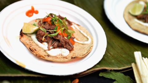 NEW YORK, NY - OCTOBER 13:  A view of the tacos served at a MasterCard Exclusive Event: Tacos and Tequila hosted by Aaron Sanchez at Eventi Hotel on October 13, 2016 in New York City.  (Photo by Noam Galai/Getty Images for NYCWFF)