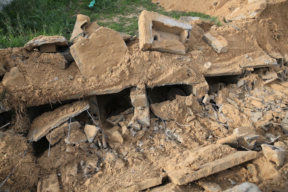 A view of the cemetery damaged by Israeli forces near the Al Nasser Hospital in Khan Younis, Gaza, on January 17.