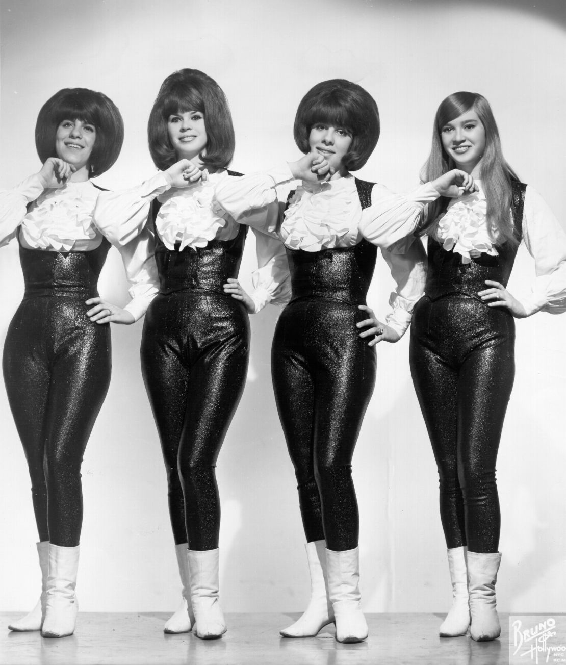 From left, Mary Ann Ganser, Betty Weiss, Marge Ganser and Mary Weiss of The Shangri-Las pose for a portrait Circa 1964 in New York City.