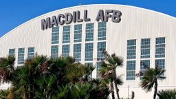 A hangar stands at MacDill Air Force Base, Jan. 4, 2021, in Tampa, Fla.