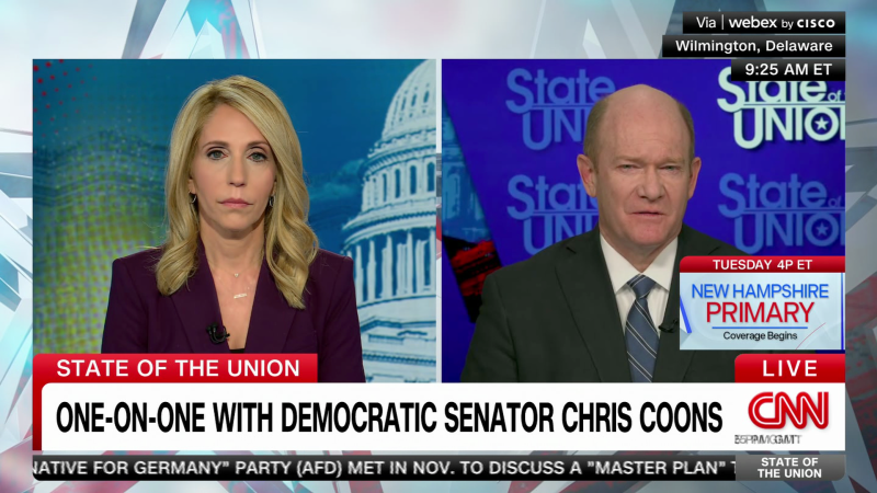 Democratic Sen. Chris Coons responds to Netanyahu rejecting a two-state solution | CNN Politics