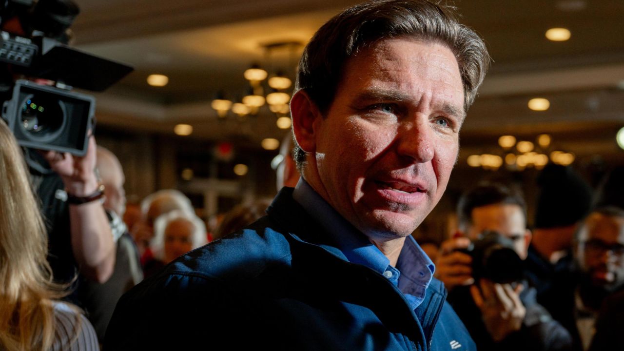 ROCKINGHAM COUNTY, NEW HAMPSHIRE - JANUARY 17: Republican presidential candidate, Florida Gov. Ron DeSantis speaks to supporters at the conclusion of a campaign rally at the LaBelle Winery on January 17, 2024 in Rockingham County, New Hampshire. DeSantis, who finished second behind frontrunner, former U.S. President Donald Trump in this week's Iowa caucuses, is campaigning in New Hampshire ahead of that state's primary on January 23 before moving on to South Carolina on Friday. (Photo by Brandon Bell/Getty Images)