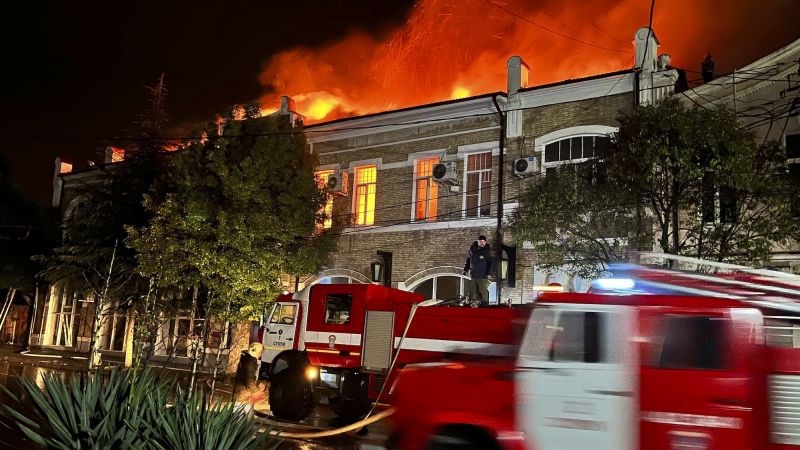 Пожар избухна в Националната художествена галерия на Абхазия - проруска