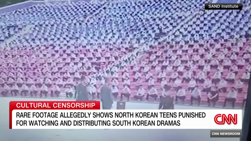 Footage appears to show North Korean teens sentenced to hard labor