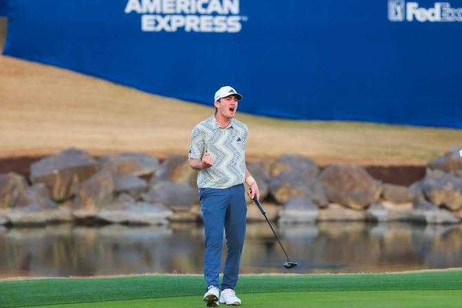 However, the story of January ultimately belonged to Nick Dunlap, the 20-year-old University of Alabama sophomore who pulled off a <a href="https://www.cnn.com/2024/01/21/sport/nick-dunlap-american-express-pga-win-spt/index.html" target="_blank">sensational victory</a> at the American Express in California to become the first amateur to triumph at a PGA Tour event since 1991, and the youngest amateur winner on Tour since 1910.