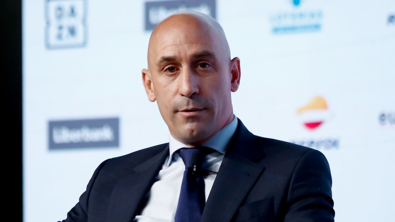 MADRID, SPAIN - JULY 14: Luis Rubiales, President of the Spanish Football Federation RFEF, attends during the interview "Desayunos Deportivos Europa Press - Luis Rubiales" celebrated at El Beatriz Auditorium on July 14, 2021 in Madrid, Spain. (Photo by Oscar J. Barroso / Europa Press Sports via Getty Images)