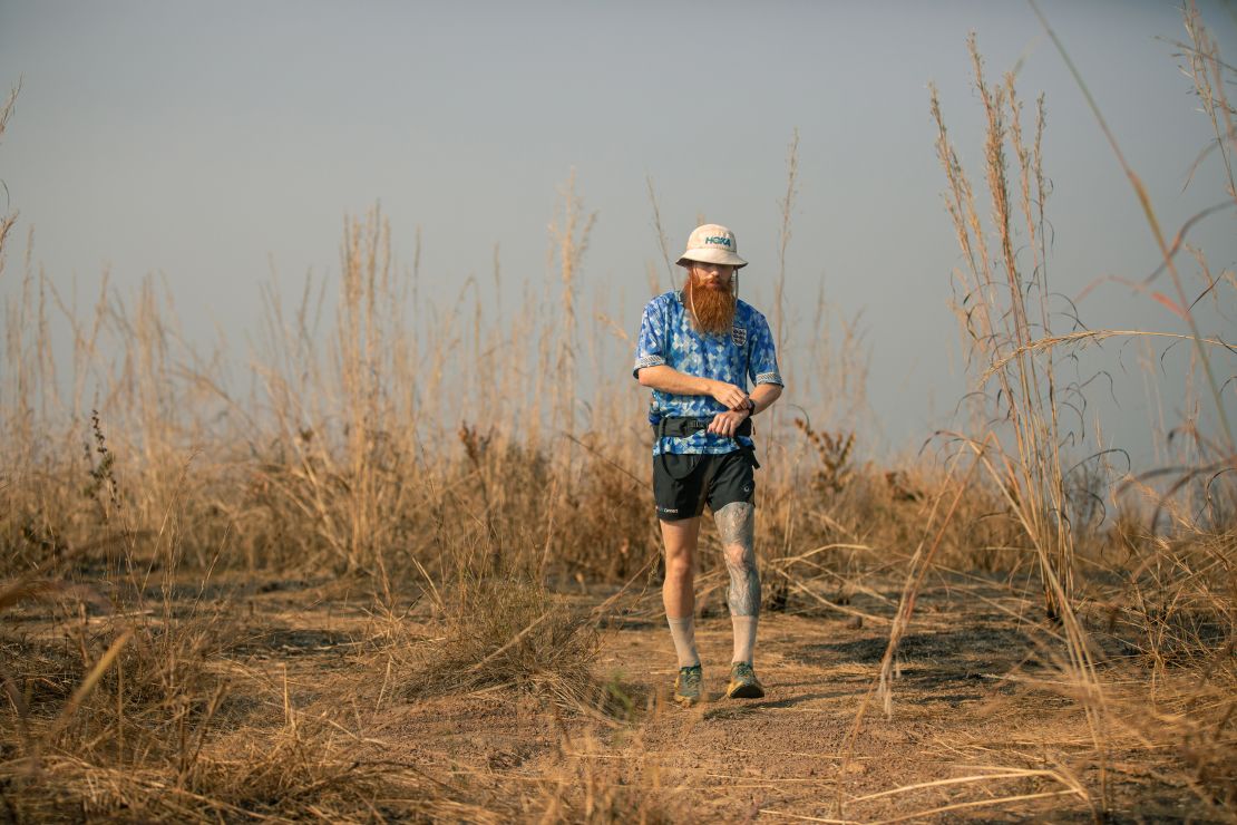 Starting at the most southerly point in South Africa, Cook is running all the way to Tunisia.