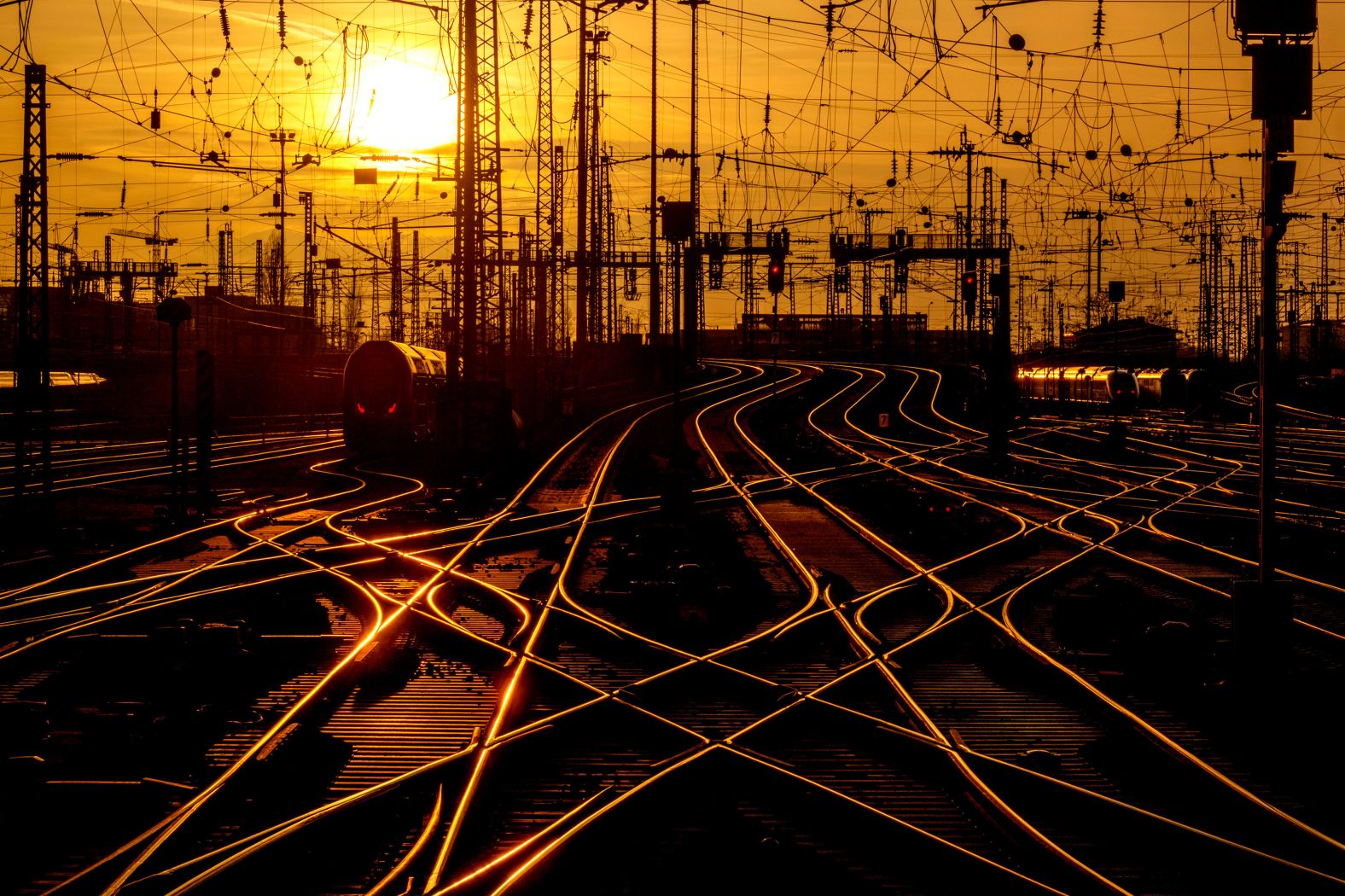 Empty rails are seen in Frankfurt, Germany, on Wednesday, January 24, after train drivers in the country embarked on a <a href="index.php?page=&url=https%3A%2F%2Fwww.cnn.com%2F2024%2F01%2F24%2Feconomy%2Fgermany-rail-strike-economic-impact%2Findex.html" target="_blank">six-day strike</a>. It's the second time this month that members of Germany's GDL Union have walked off the job in an ongoing wage dispute with Deutsche Bahn.