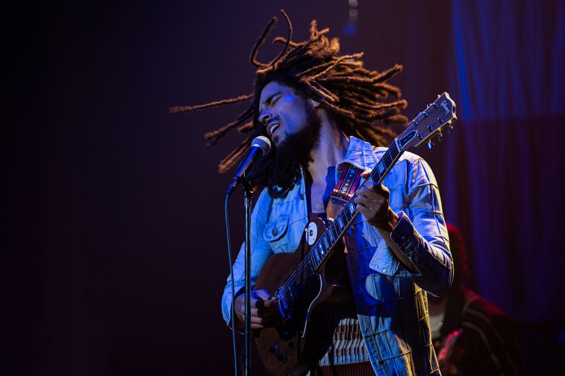 Kingsley Ben-Adir as "Bob Marley" in Bob Marley: One Love from Paramount Pictures.