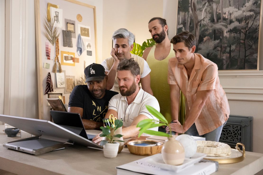 Queer Eye. (L to R) Karamo Brown, Tan France, Bobby Berk, Jonathan Van Ness, Antoni Porowski in Queer Eye.