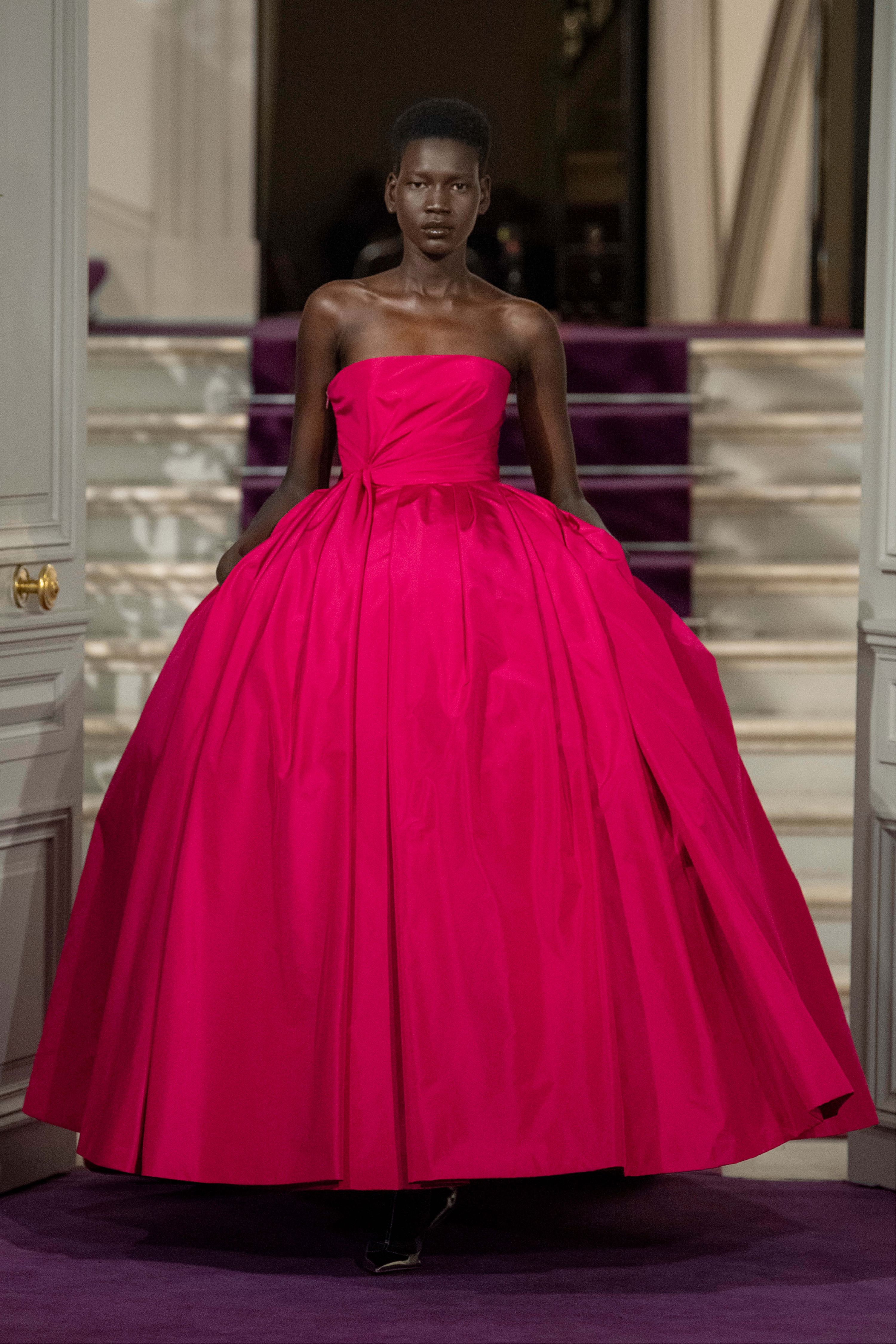 A riot of color and dimension was on display at Valentino.